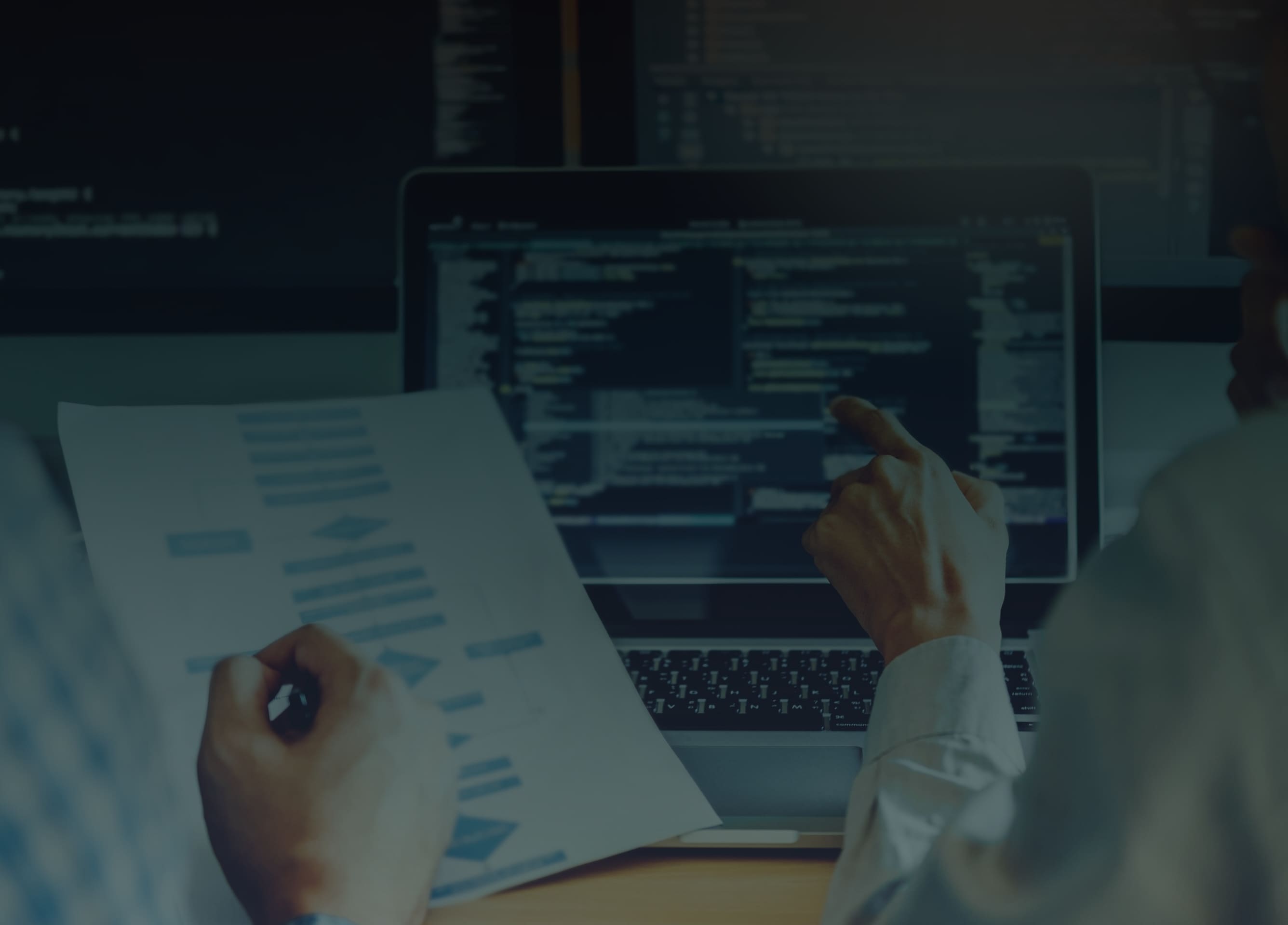 仕事をしている様子